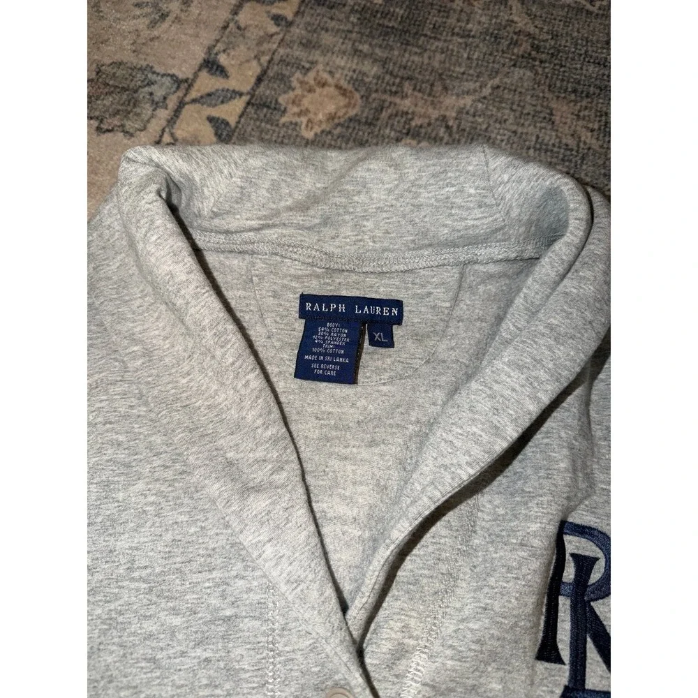Ralph Lauren Sweater Girls XL Shawl Collar Cardigan RL Logo Pockets Academy Y2K